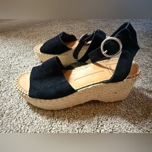 Dolce Vita Black Espadrille Wedges